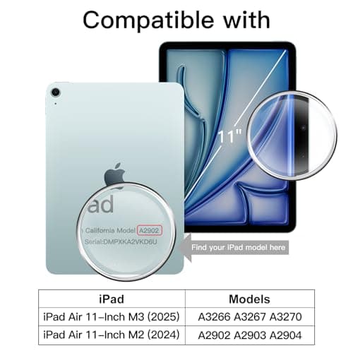 JETech Screen Protector for iPad Air 11-inch M3/M2 (2-Pack) thumbnail 2