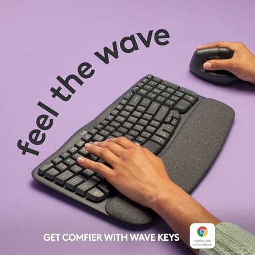 Logitech Wave Keys Wireless Ergonomic Keyboard thumbnail 2