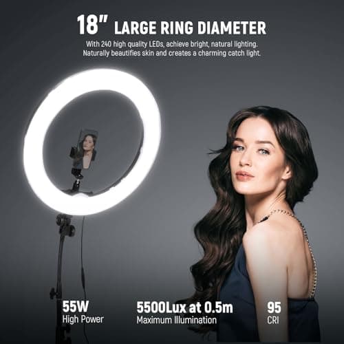 Neewer 18-Inch Ring Light Kit with Stand thumbnail 3