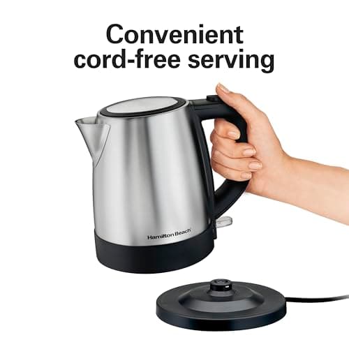 Hamilton Beach 1 Liter Electric Tea Kettle, Water Boiler & Heater thumbnail 4