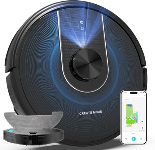 Bagotte Robot Vacuum and Mop Combo, 6000Pa Robotic Vacuums with Mapping