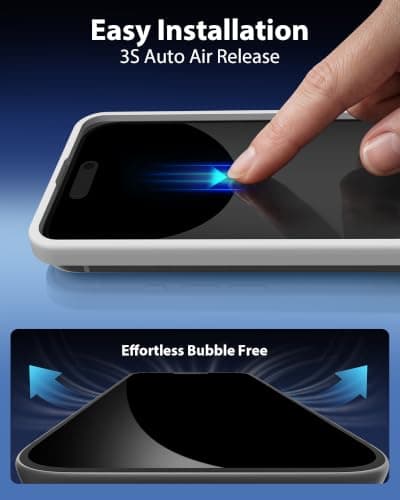 Mkeke 3 Pack Screen Protector for iPhone 18 Pro Max, 9H+ Tempered Glass thumbnail 4