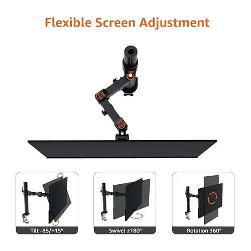 Amazon Basics Single Monitor Stand, Lift Engine Arm thumbnail 4