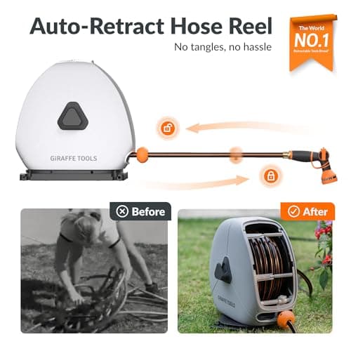 Giraffe Tools Retractable Hose Reel 1/2 in x 100 ft Ground Mounted thumbnail 2