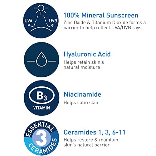 CeraVe Hydrating Mineral Sunscreen SPF 30 Face Lotion thumbnail 2