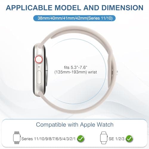 10 Pack Silicone Sport Bands for Apple Watch thumbnail 2