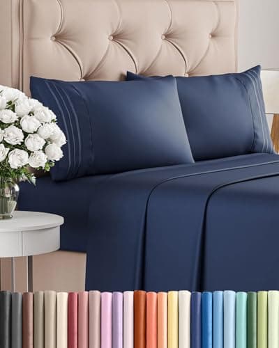 Queen Size 4 Piece Sheet Set - Comfy Breathable & Cooling Sheets