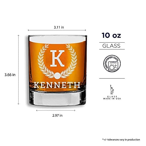 Froolu Personalized Whiskey Glasses Set of 4 thumbnail 3