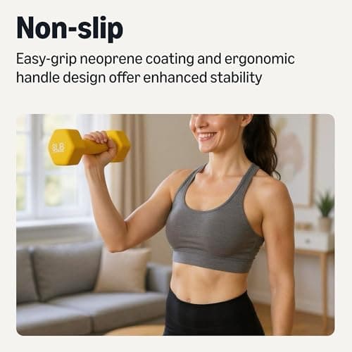 Amazon Basics Neoprene Coated Dumbbell Hand Weight Set thumbnail 3