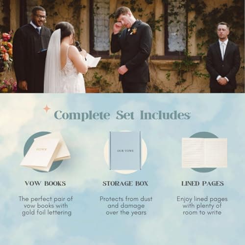 Mud Pie Wedding Vow Keepsake Books Set of 2 thumbnail 4
