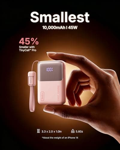 INIU Portable Charger, Ultra Mini 10000mAh 45W Fast Charging Power Bank thumbnail 2