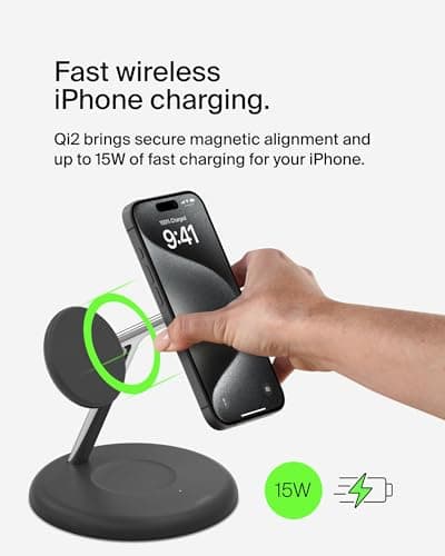 Belkin MagSafe-Compatible 3-in-1 Wireless Charger Stand with Qi2 thumbnail 2
