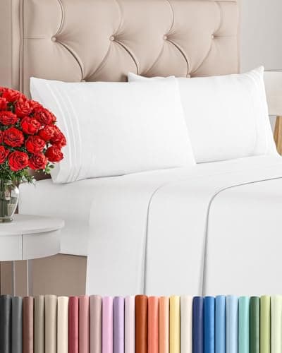 Queen Size 4 Piece Sheet Set - Comfy Breathable & Cooling Sheets