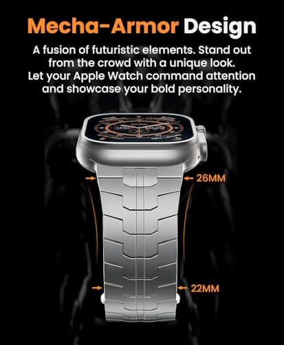 GROOBAL Grade 5 Titanium Band for Apple Watch 46mm and Ultra 49mm, DLC Coating thumbnail 5