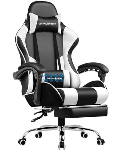 GTPLAYER Gaming Chair, Computer Chair with Footrest and Lumbar Support