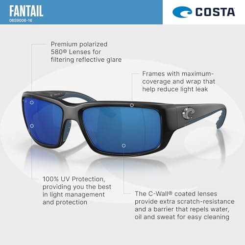 Costa Del Mar Fantail Polarized Sunglasses thumbnail 5