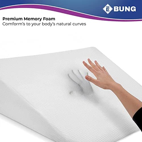 Ebung Bed Wedge Pillow with Memory Foam Top thumbnail 3