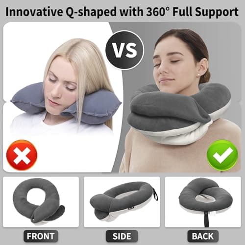 BUYUE Travel Neck Pillow with 360-Degree Head Support thumbnail 3