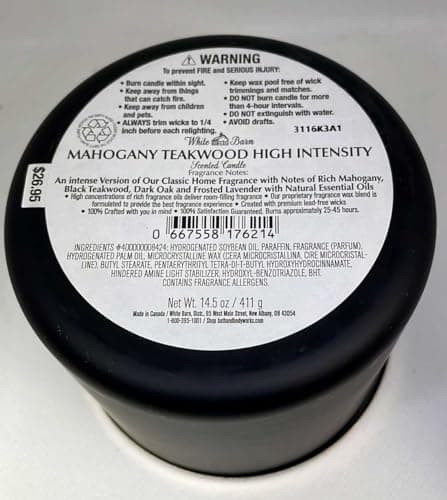 Bath & Body Works White Barn Mahogany Teakwood 3-Wick Candle (14.5 oz) thumbnail 2