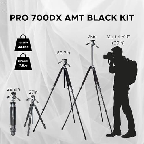 Slik Pro 700DX Tripod Kit with 3-Way Pan & Tilt Head thumbnail 4