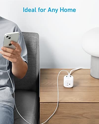 Anker 321 Power Strip (Flat Plug, 6 Outlets, 3 USB, 5ft) thumbnail 4