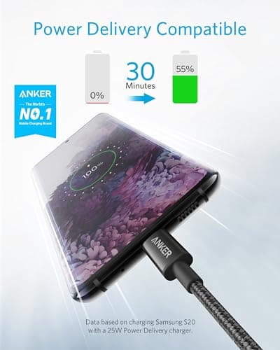 Anker USB C to USB C Cable, 60W Fast Charging Cable (2 thumbnail 2