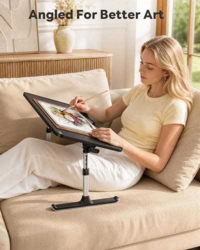 SAIJI Height & Angle Adjustable Lap Desk Laptop Stand for Bed thumbnail 2