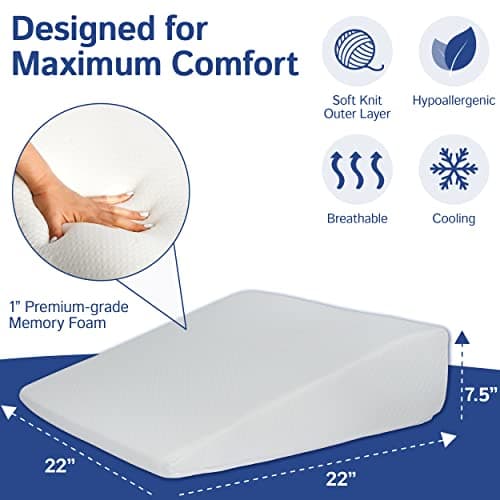 Ebung Bed Wedge Pillow with Memory Foam Top thumbnail 5