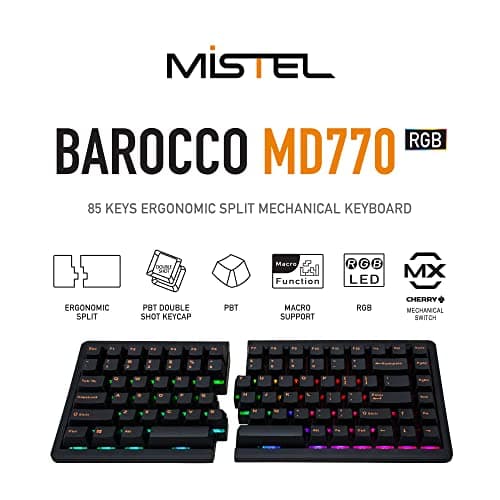 Mistel Barocco MD770 RGB Split Mechanical Keyboard thumbnail 2