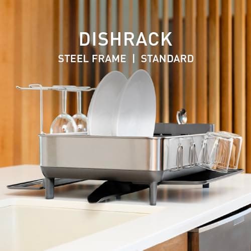 simplehuman Large Capacity Dish Drying Rack thumbnail 3