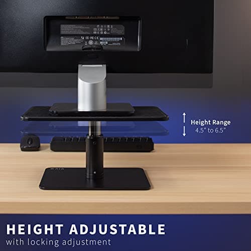 VIVO Universal Height Adjustable Ergonomic Computer Monitor and Laptop Riser Tabletop Desk Stand thumbnail 3