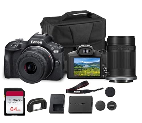 Canon EOS R50 APS-C Mirrorless Camera with RF-S 18-45mm Lens (Black) - image 1