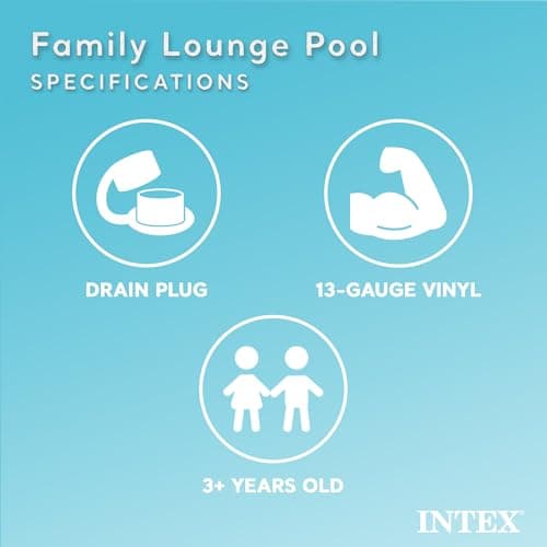 INTEX Swim Center Inflatable Family Lounge Pool with Built-In Bench thumbnail 2