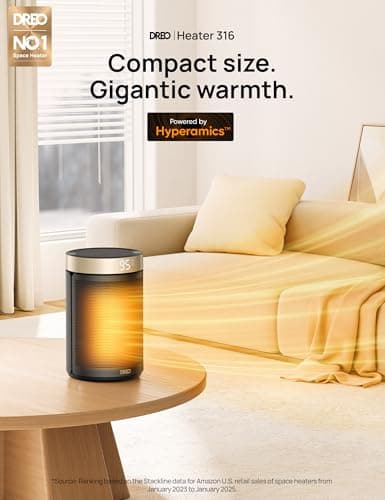 Dreo 1500W PTC Ceramic Space Heater with Digital Display thumbnail 2