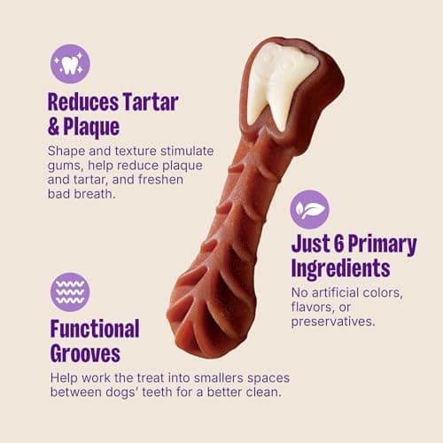 WHIMZEES Wellness Brushzees Natural Dental Chews, Medium (12.7 oz.) thumbnail 3