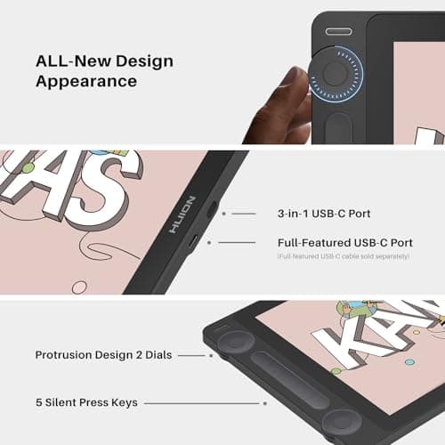 HUION Kamvas 13 (Gen 3) Drawing Tablet with Screen thumbnail 5