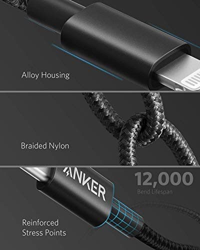Anker USB-C to Lightning Nylon Cable, MFi Certified (6ft) thumbnail 5
