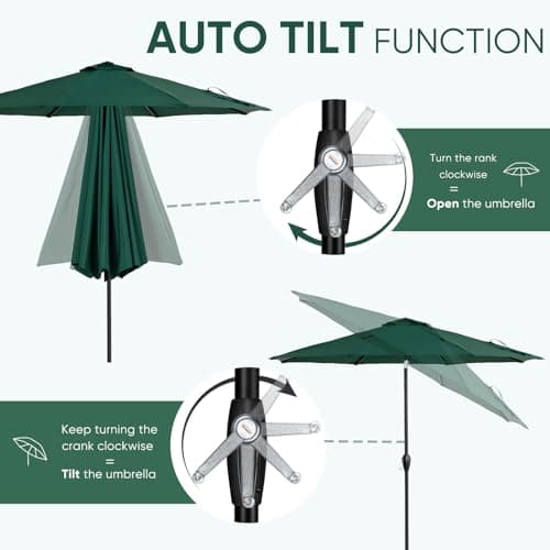 Tempera 9 Ft Outdoor Market Patio Umbrella thumbnail 2
