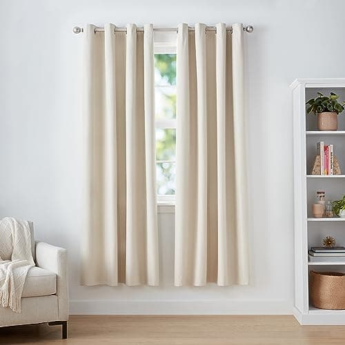 Amazon Basics Room Darkening Blackout Window Curtains (2-Pack) - image 1