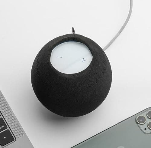 Coyktonty Protective Cover for Apple Smart Speaker dust Cover Homepod Mini Audio Waterproof Elastic Storage (Black) thumbnail 2