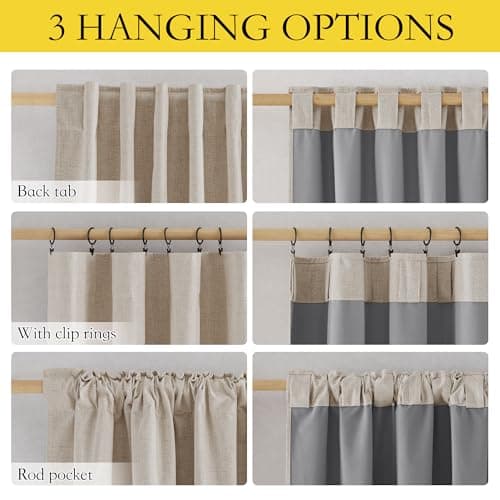 WEST ELM Linen Cotton Blend Blackout Curtain (Pair) thumbnail 3
