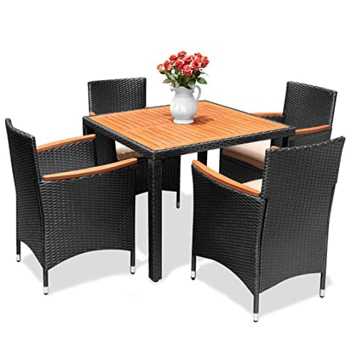 Flamaker 4-Piece Wicker Patio Dining Set - image 1