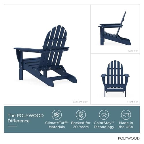 Polywood Classic Folding Adirondack Chair thumbnail 4