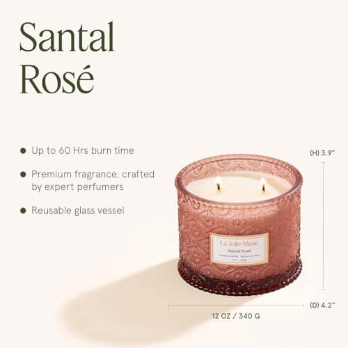 LA JOLIE MUSE Santal Rose Candle (12 oz) thumbnail 5