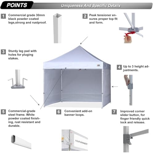 ABCCANOPY 10x10 Commercial Pop-Up Canopy thumbnail 2