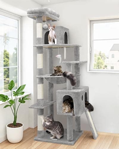 Globlazer Heavy Duty Cat Tree, 70 inch Sturdy Cat Tree for Indoor Cats Extra Large Cat Tower with Scratching Post