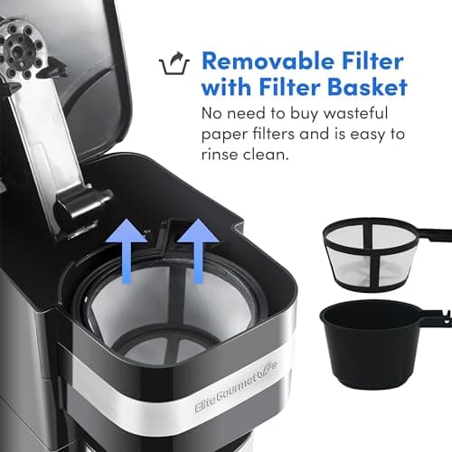 Elite Gourmet EHC111A Personal Single-Serve Compact Coffee Maker thumbnail 5