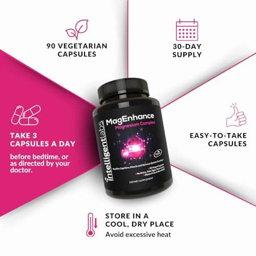 Intelligent Labs MagEnhance Magnesium Complex (Threonate, Glycinate & Taurate), 90 Capsules thumbnail 5