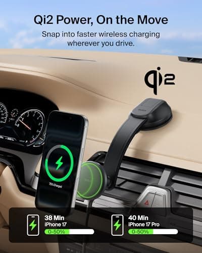 Belkin BoostCharge Magnetic Dash & Windshield Mount thumbnail 2