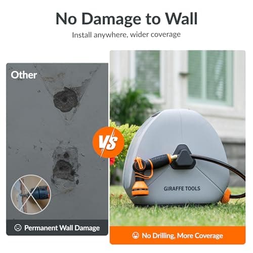 Giraffe Tools Retractable Hose Reel 1/2 in x 100 ft Ground Mounted thumbnail 3